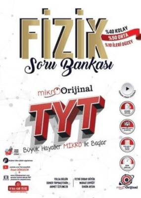 Orijinal Yayınları YKS TYT Fizik Mikro Orijinal Soru Bankası Çözümlü - 1