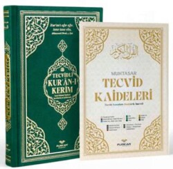 Orta Boy Bilgisayar Hattı Arapça Tepe Varaklı Termo Deri Tecvidli Kuran-ı Kerim - Yeşil - Furkan Neşriyat