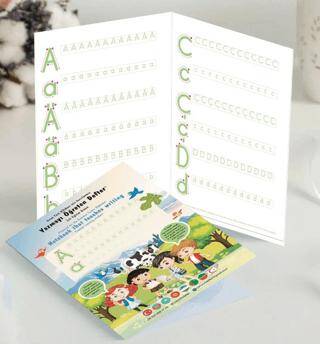 Orta Türk Alfabesi İçin Hazırlanmış Yazmayı Öğreten Defter - 1