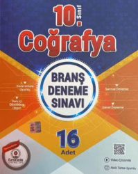 10. Sınıf Coğrafya Branş Deneme Sınavı - Özdebir Yayınları