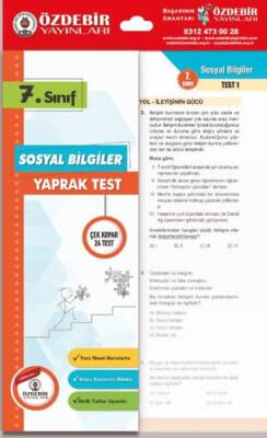 7. Sınıf Sosyal Bilgiler Yaprak Test - 1