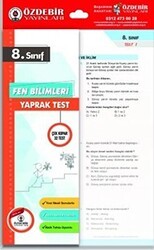 8. Sınıf Fen ve Teknoloji Yaprak Test - Özdebir Yayınları