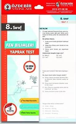 8. Sınıf Fen ve Teknoloji Yaprak Test - 1