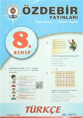 8. Sınıf Türkçe Çek Kopar Yaprak Test - 1