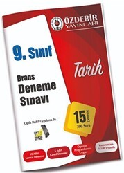 9. Sınıf Tarih Branş Deneme Sınavı - Özdebir Yayınları