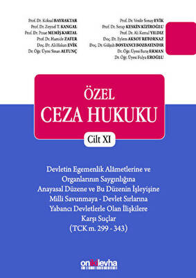 Özel Ceza Hukuku Cilt XI - 1