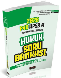 P48 KPSS A Grubu Hukuk Tamamı Çözümlü Soru Bankası Savaş Yayınları 2026 - Savaş Yayınevi