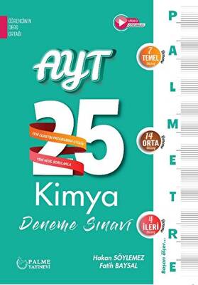 Palme Yayıncılık Palmetre AYT Kimya 25 Deneme Sınavı - 1