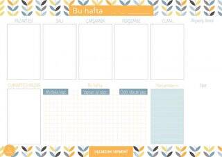 Paloma Süresiz Haftalık Planlayıcı Yaprak Desenli - 1