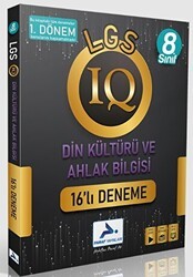 Paraf 8. Sınıfı LGS IQ 1. Dönem Din Kültürü ve Ahlak Bilgisi 16`lı Deneme - Paraf Yayınları