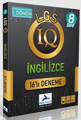 Paraf Yayınları Paraf 8. Sınıfı LGS IQ 1. Dönem İngilizce 16`lı Deneme - 1