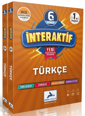 6. Sınıf İnteraktif Türkçe Etkinli Çalışma Kitabı 2 Modül - 1