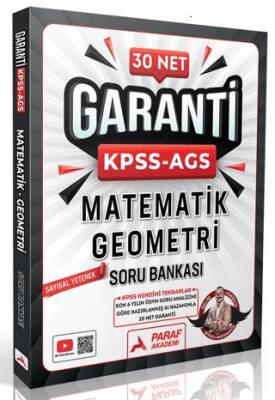 Paraf Yayınları Paraf Akademi KPSS-AGS 30 Net Matematik Geometri Soru Bankası - 1