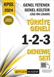 Pegem Akademi Yayıncılık 2024 KPSS Genel Yetenek Genel Kültür Lise-Ön Lisans Tamamı Çözümlü Türkiye Geneli Tamamı Çözümlü 1-2 - Pegem Akademi Yayıncılık