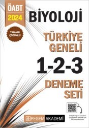 Pegem Akademi Yayıncılık 2024 KPSS ÖABT Biyoloji Tamamı Çözümlü Türkiye Geneli 1-2-3 3`lü Deneme Seti - Pegem Akademi Yayıncılık