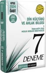 Pegem Akademi Yayıncılık KPSS ÖABT Din Kültürü ve Ahlak Bilgisi İmam Hatip Lisesi Öğretmenliği Tamamı Çözümlü 7 Deneme - Pegem Akademi Yayıncılık
