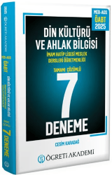 Öğreti Akademi 2025 MEB AGS ÖABT Din Kültürü ve Ahlak Bilgisi Tamamı Çözümlü 7 Deneme - 1