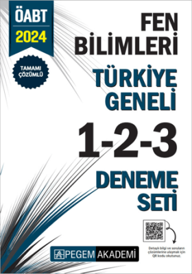 Pegem Akademi Yayıncılık 2024 KPSS ÖABT Fen Bilimleri Tamamı Çözümlü Türkiye Geneli 1-2-3 3`lü Deneme Seti - 1
