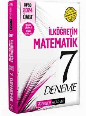 Pegem Akademi Yayıncılık 2024 KPSS ÖABT İlköğretim Matematik Öğretmenliği Tamamı Çözümlü 7 Deneme - 1