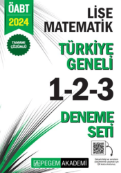 Pegem Akademi Yayıncılık 2024 KPSS ÖABT Lise Matematik Tamamı Çözümlü Türkiye Geneli 1-2-3 3`lü Deneme Seti - Pegem Akademi Yayıncılık