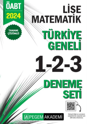 Pegem Akademi Yayıncılık 2024 KPSS ÖABT Lise Matematik Tamamı Çözümlü Türkiye Geneli 1-2-3 3`lü Deneme Seti - 1