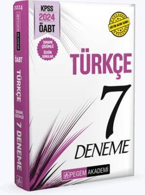 Pegem Akademi Yayıncılık 2024 KPSS ÖABT Türkçe Öğretmenliği Tamamı Çözümlü 7 Deneme - 1