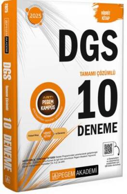 Pegem Akademi Yayıncılık 2025 DGS Tamamı Çözümlü 10 Deneme - 1