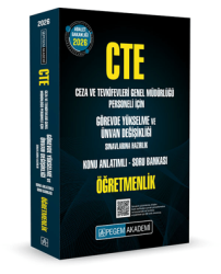 2026 GYS CTE Adalet Bakanlığı Ceza ve Tevkifevleri Genel Müdürlüğü Görevde Yükselme ve Ünvan Değişikliği Sınavlarına Hazırlık Konu Anlatımlı Soru Bankası Öğretmenlik - Pegem Akademi Yayıncılık