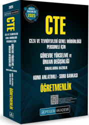 Pegem Akademi Yayıncılık 2025 GYS CTE Adalet Bakanlığı Ceza ve Tevkifevleri Genel Müdürlüğü Personeli İçin Görevde Yükselme ve Ünvan Değişikliği Sınavlarına Hazırlık Konu Anlatımlı Soru Bankası Öğretmenlik - Pegem Akademi Yayıncılık