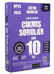 Pegem Akademi Yayıncılık 2025 KPSS Eğitim Bilimleri Tamamı Çözümlü Çıkmış Sorular Son 10 Yıl - Pegem Akademi Yayıncılık