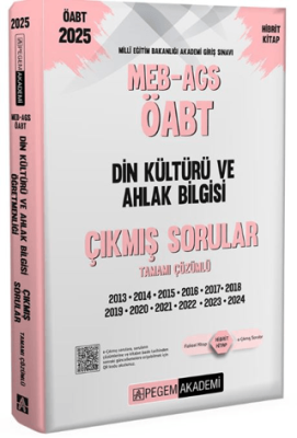 Pegem Akademi Yayıncılık 2025 MEB-AGS-ÖABT Din Kültürü ve Ahlak Bilgisi Tamamı Çözümlü Çıkmış Sorular - 1