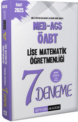 2025 MEB-AGS-ÖABT Lise Matematik Öğretmenliği Tamamı Çözümlü 7 Deneme - Pegem Akademi Yayıncılık