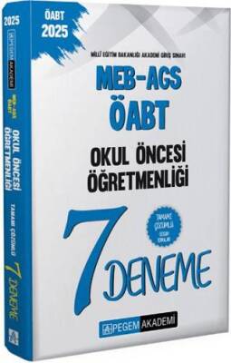 2025 MEB-AGS-ÖABT Okul Öncesi Öğretmenliği Tamamı Çözümlü 7 Deneme - 1