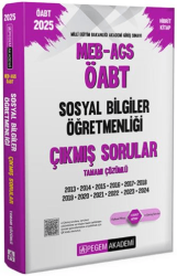 2025 MEB-AGS-ÖABT Sosyal Bilgiler Öğretmenliği Çıkmış Sorular - Pegem Akademi Yayıncılık