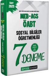 2025 MEB-AGS-ÖABT Sosyal Bilgiler Öğretmenliği Tamamı Çözümlü 7 Deneme - Pegem Akademi Yayıncılık