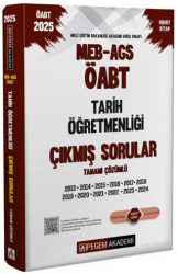 2025 MEB-AGS-ÖABT Tarih Öğretmenliği Çıkmış Sorular - Pegem Akademi Yayıncılık