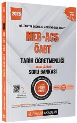 Pegem Akademi Yayıncılık 2025 MEB-AGS-ÖABT Tarih Öğretmenliği Tamamı Çözümlü Soru Bankası - 1