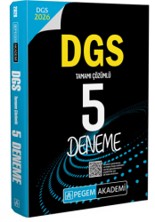 2026 DGS Tamamı Çözümlü 5 Deneme - Pegem Akademi Yayıncılık