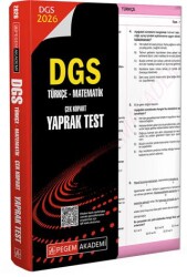 Pegem Akademi Yayıncılık 2026 DGS Türkçe-Matematik Çek Kopart Yaprak Test - 1