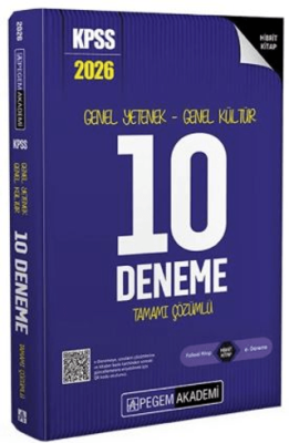Pegem Akademi Yayıncılık 2026 KPSS Genel Yetenek Genel Kültür 10 Deneme Çözümlü - 1