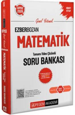 Pegem Akademi Yayıncılık 2026 KPSS Genel Yetenek Genel Kültür Ezberbozan Matematik Tamamı Video Çözümlü Soru Bankası - 1
