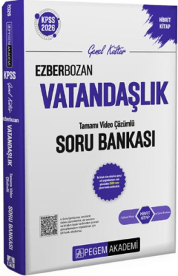 Pegem Akademi Yayıncılık 2026 KPSS Genel Yetenek Genel Kültür Ezberbozan Vatandaşlık Tamamı Video Çözümlü Soru Bankası - 1