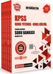 2026 KPSS Genel Yetenek Genel Kültür Ortaöğretim Tamamı Çözümlü Soru Bankası Modüler Set 5 Kitap - Pegem Akademi Yayıncılık