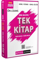 Pegem Akademi Yayıncılık KPSS Genel Yetenek Genel Kültür Ön Lisans Konu Anlatımlı Tek Kitap - 1
