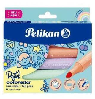 Pelikan Colorella Pastel 411 Jumbo Keçeli Kalem 6lı Kutu - 1