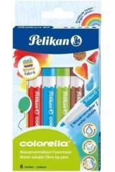 Pelikan Colorella Suda Çözünür Keçeli Kalem 6lı Kutu - Pelikan