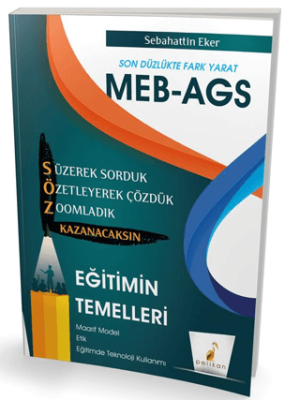 Pelikan Tıp Teknik Yayıncılık MEB - AGS Hazırlık Eğitimin Temelleri Söz Kazanacaksın Soru Bankası - 1