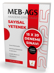 Pelikan Tıp Teknik Yayıncılık MEB - AGS Hazırlık Sayısal Yetenek 15x20 Tamamı Video Çözümlü Deneme Sınavı - 1