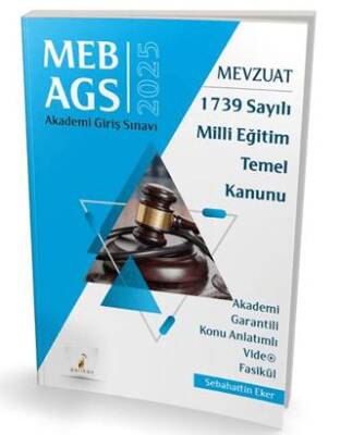 Pelikan Tıp Teknik Yayıncılık MEB - AGS Mevzuat Bilgisi 1739 Sayılı Milli Eğitim Temel Kanunu Konu Anlatımlı Video Fasikül9786255516107 - 1