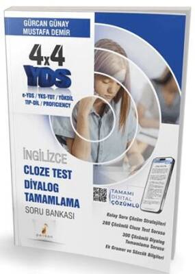 Pelikan Tıp Teknik Yayıncılık YDS İngilizce 4x4 Cloze Test Diyalog Tamamlama Soru Bankası - 1
